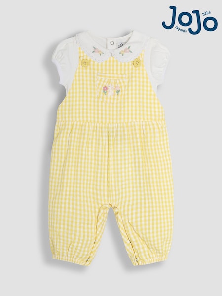 أصفر أرنب - JoJo Maman Bébé Embroidered Dungarees & Body Set 2 Piece (AU4603) | ‏175 د.إ.‏ - ‏ 186‏ د.إ.
