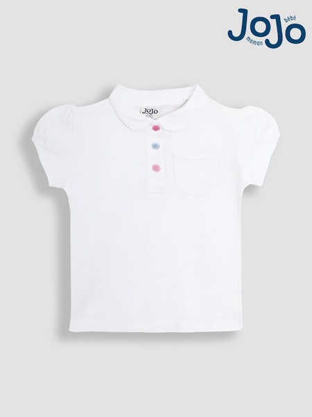 Weiß - JoJo Maman Bébé Hübsches Poloshirt (AU4604) | 21 € - 26 €