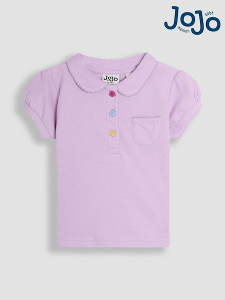 Lila mov - Tricou polo JoJo Maman Bébé Pretty (AU4606) | 97 LEI - 119 LEI