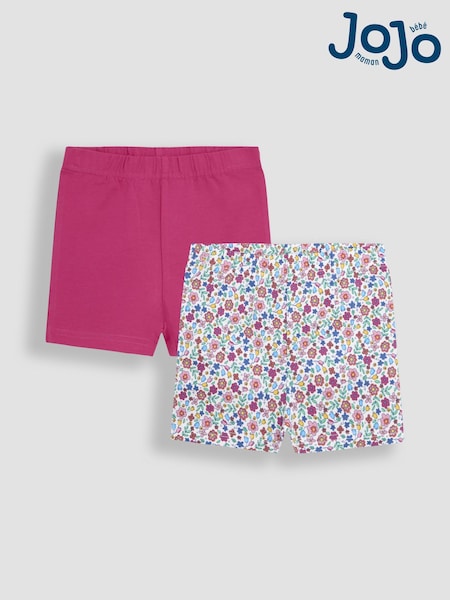Fuchsia Pink Ditsy Floral Print - JoJo Maman Bébé Shorts 2 Pack (AU4611) | 22 € - 27 €