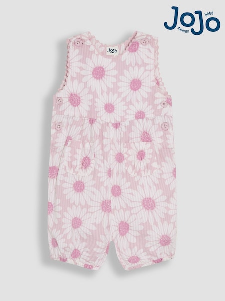 Rosa con margaritas - JoJo Maman Bébé Printed 100% Cotton Dungarees (AU4616) | 35 € - 37 €