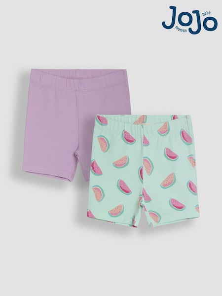 JoJo Maman Bébé Mint Green Watermelon Shorts 2 Pack (AU4639) | €22 - €27