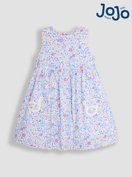 JoJo Maman Bébé Pink Duck Summer Sleeveless Appliqué 100% Cotton Dress (AU4647) | €32.50 - €36.50