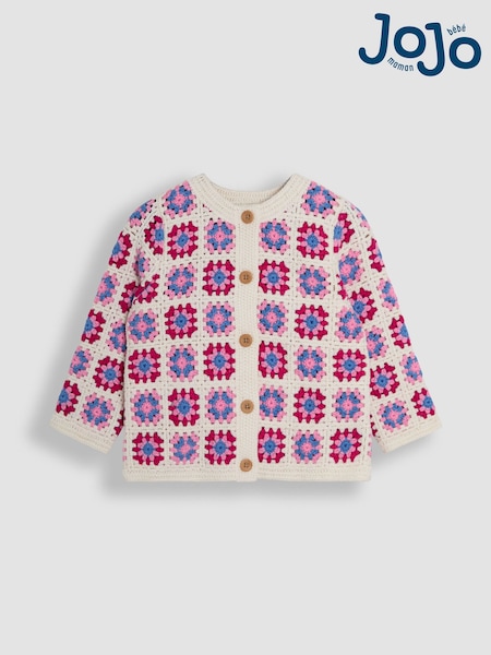 JoJo Maman Bébé Classic Crochet Cardigan (AU4651) | €49 - €52