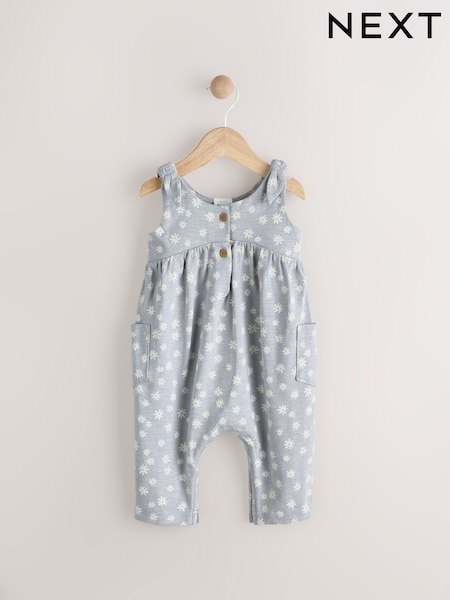 Grey Daisy Flower Baby Long Leg Rompersuit (0mths-3yrs) (AU4718) | kr184 - kr217