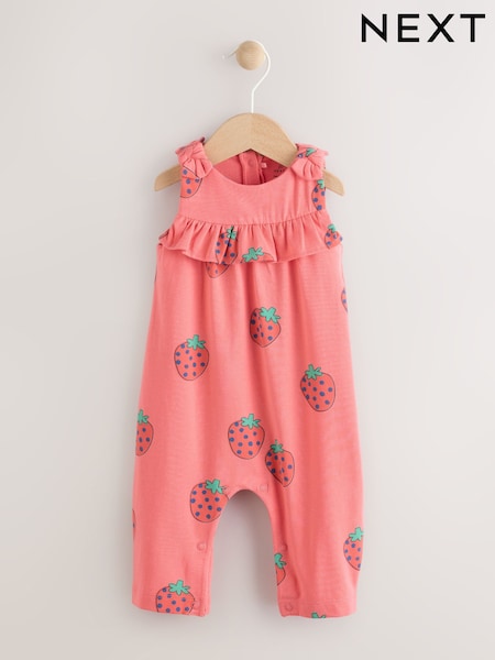Punainen mansikka painettu - Vauva Pitkä lahje Leg Romper (0kk-3v) (AU4719) | €19 - €22