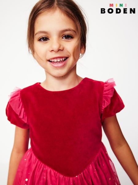 Boden Pink 100% Cotton Esther Tulle Party Dress (AU4772) | AED172 - AED189