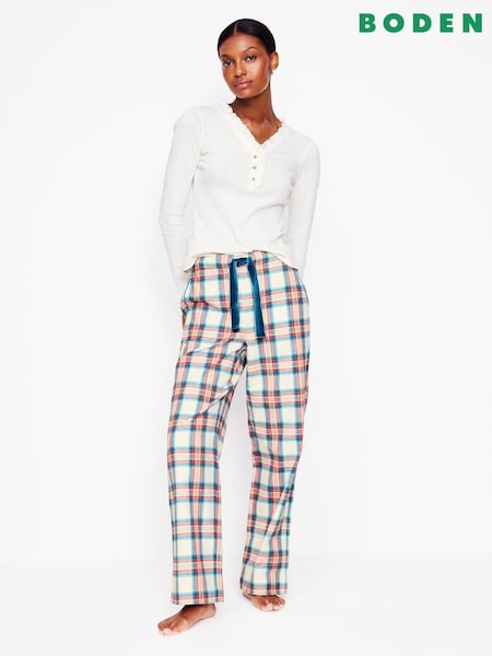 Boden Cream Brushed Cotton 100% Cotton Trousers (AU4796) | €62