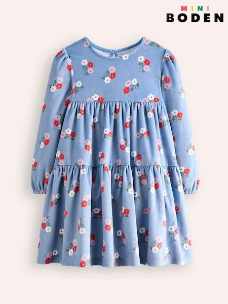 Boden Tiered Velour Dress (AU4814) | 140 LEI - 166 LEI