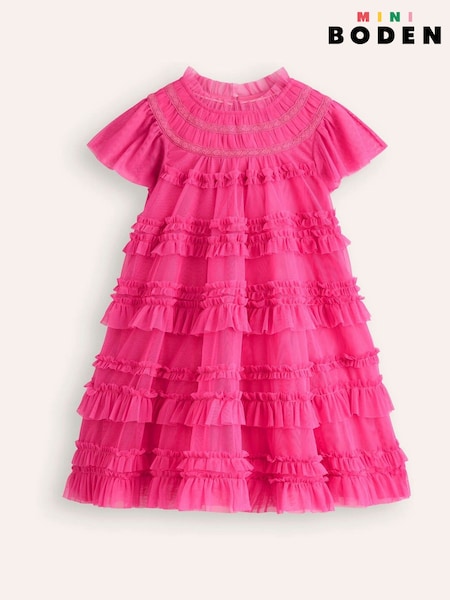 Boden Pink Winnie Tulle Tiered Party Dress (AU4862) | €42 - €45