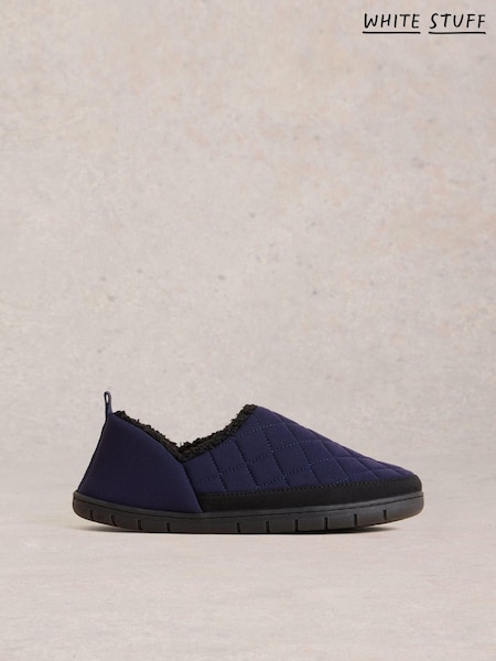 White Stuff Blue Nylon Puffer Slippers (AU4925) | €50