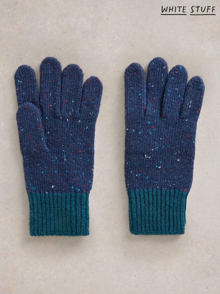 White Stuff Blue Albie Knit Gloves (AU4935) | $25
