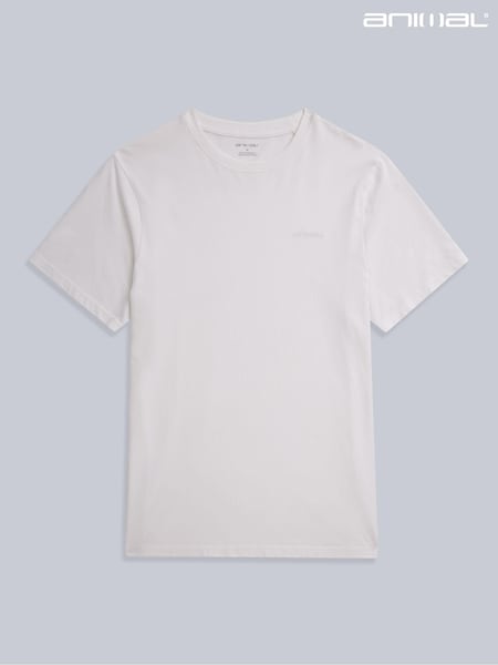 Animal White Mens Icon Plain 100% Cotton T-Shirt (AU4941) | €33
