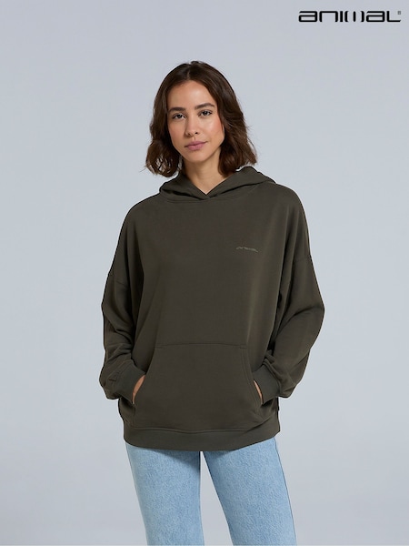 Animal Green Womens Idol Drop Shoulder Hoodie (AU4944) | €37