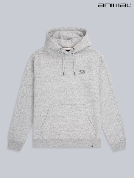 אפור - Animal Mens Nick Heavyweight Organic Hoodie (AU4948) | ‏327‏₪