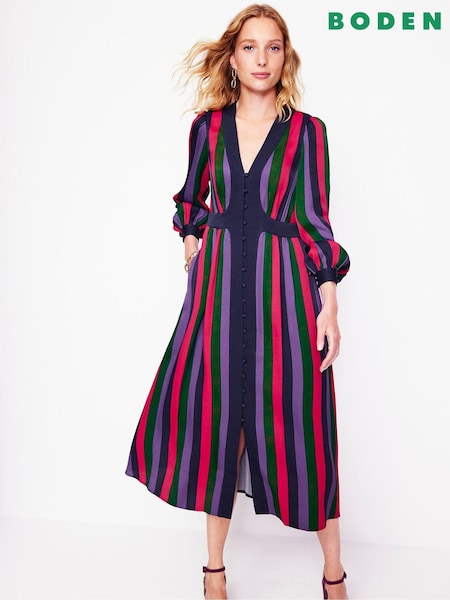 Boden Colourblock V-neck Midi Dress (AU4970) | €244
