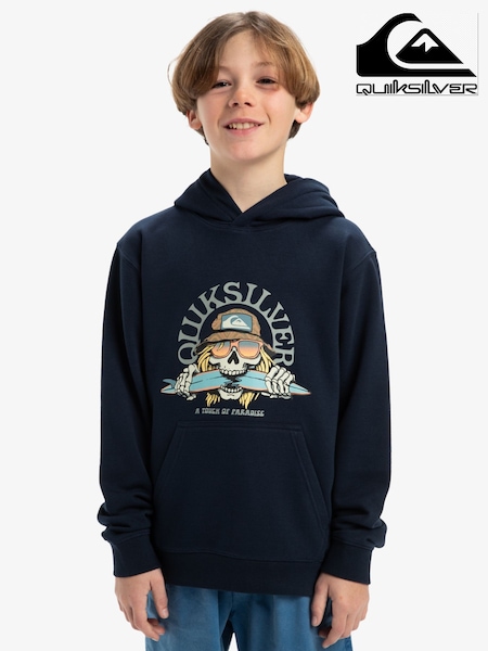 Quiksilver Blue Youth Graphic Logo Hoodie (AU4993) | €53