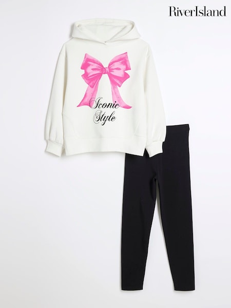 River Island Girls Bow 100% Cotton Hoodie Set (AU5044) | ‏16 ر.ع.‏
