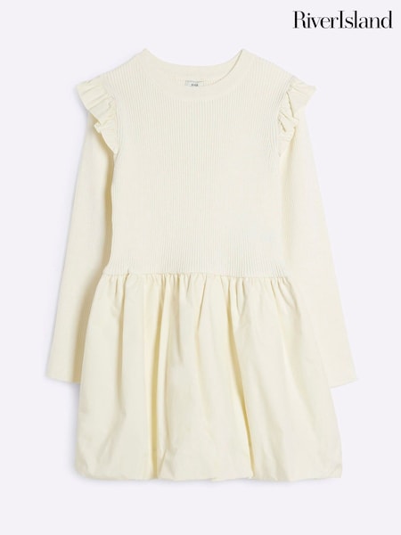 River Island Cream Girls Puffball Dress (AU5096) | €19