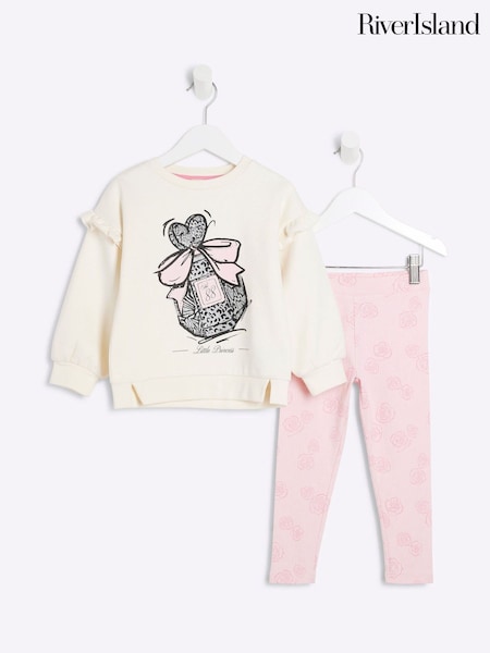 River Island Girls 100% Cotton Sweat Top & Legging Set (AU5124) | € 16