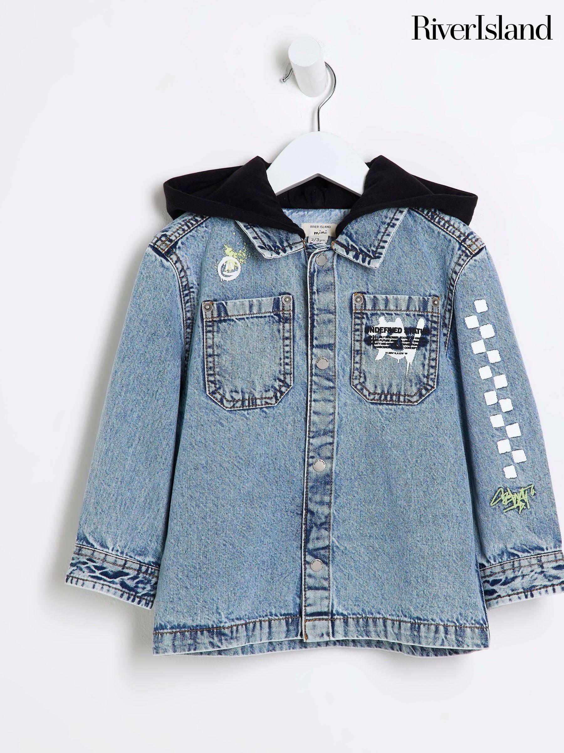 Boys Denim Jackets Borg Collar Denim Jacket Next Oman