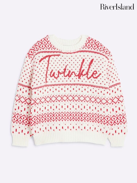 River Island Girls Twinkle Fairisle 100% Cotton Jumper (AU5186) | €32