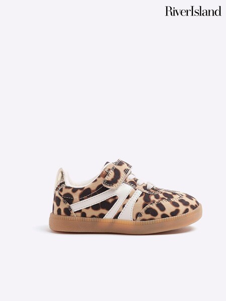River Island Girls Leopard Print Trainers (AU5210) | 74 LEI
