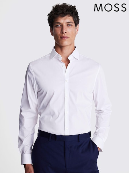 MOSS Slim Fit Print Contrast Stretch Shirt (AU5240) | ‏204 د.إ.‏
