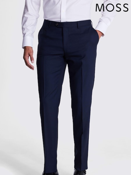 MOSS Blue Italian Slim Fit Trousers (AU5268) | LEI 730