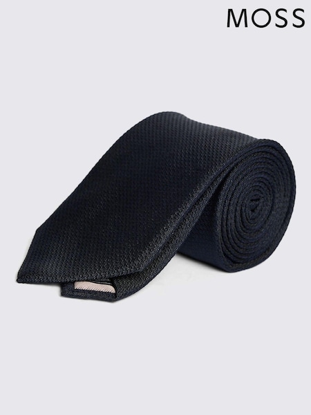 Темно-синий - MOSS Silk Semi Plain Tie (AU5274) | €40