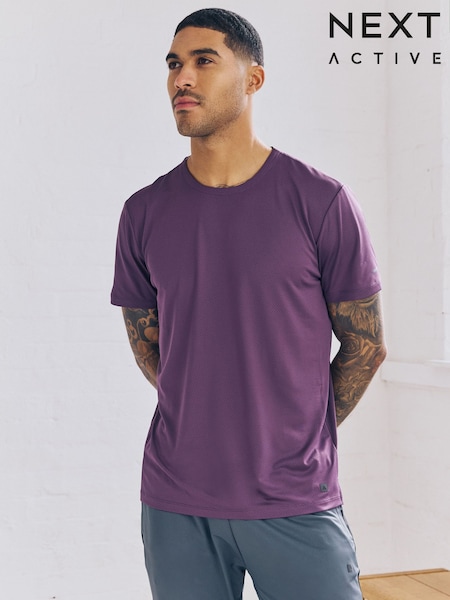 Purple Active T-Shirt with Contrast Back Panel (AU5276) | €21