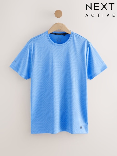 Синий - Active Jacquard T-Shirt (AU5285) | €21
