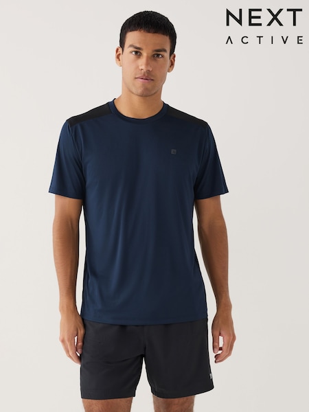Navy Blue Short Sleeve Tee Active Training Top (AU5303) | €17