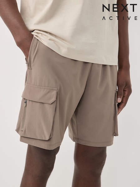 Бежево-песочный - Active Cargo Gym Training Shorts (AU5314) | €40