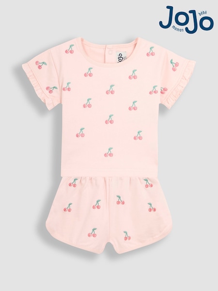 JoJo Maman Bébé Embroidered Frill T-Shirt and Shorts Set 2 Piece (AU5331) | 40 € - 45 €