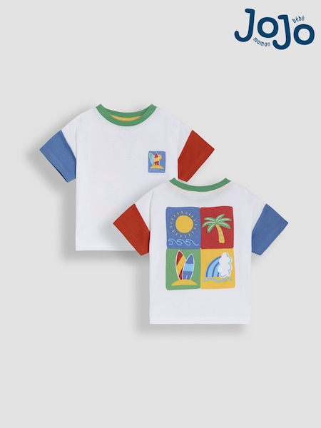 JoJo Maman Bébé Back Printed 100% Cotton T-Shirt (AU5346) | 21 € - 26 €