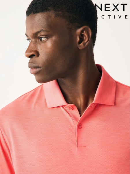 برتقالي مرجاني - Active Golf Mesh Training Polo Shirt (AU5358) | ‏87 د.إ.‏