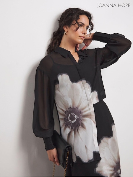 Joanna Hope Chiffon Black Shirt (AU5359) | €36