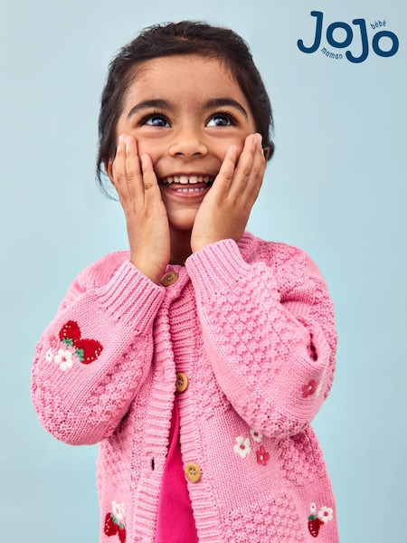 JoJo Maman Bébé Embroidered 100% Cotton Cardigan (AU5387) | € 36 - € 39