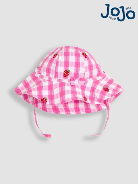Vichy-Karos, Pink-Erdbeerrot - Jojo Maman Bébé Sonnen-Schlapphut (AU5389) | 22 €