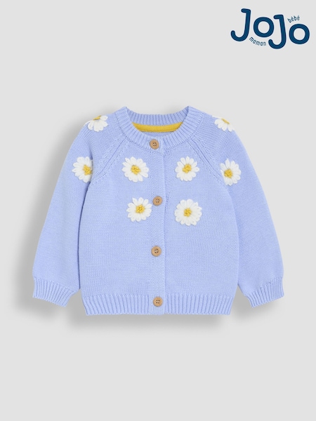 JoJo Maman Bébé Blue Daisy Embroidered Cardigan (AU5391) | 1,562 UAH - 1,742 UAH