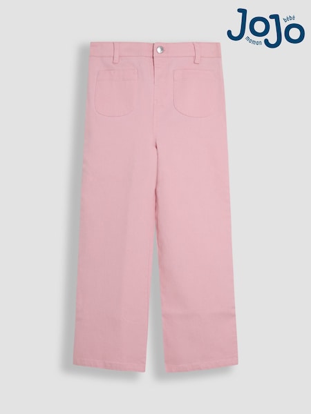 Rosa Twill - JoJo Maman Bébé Wide Leg Patch Pocket Trousers (AU5392) | 29 € - 34 €