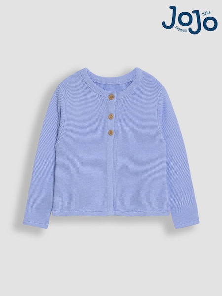 JoJo Maman Bébé Blue Classic 100% Cotton Cardigan (AU5393) | €35 - €40