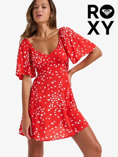 Roxy Ditsy Floral Print Mercado Mini Dress (AU5415) | ‏277‏₪