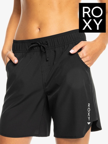 Roxy Black Wave 7 Inch Long Logo Board Shorts (AU5419) | €60