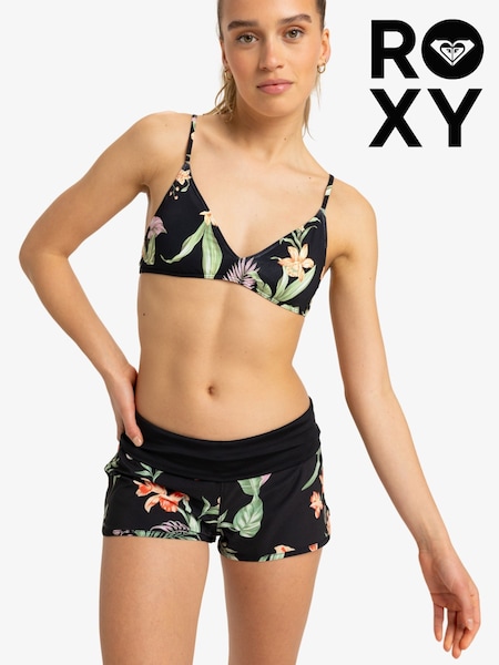 Roxy Black Tropical Print Endless Summer Shorts (AU5423) | €69