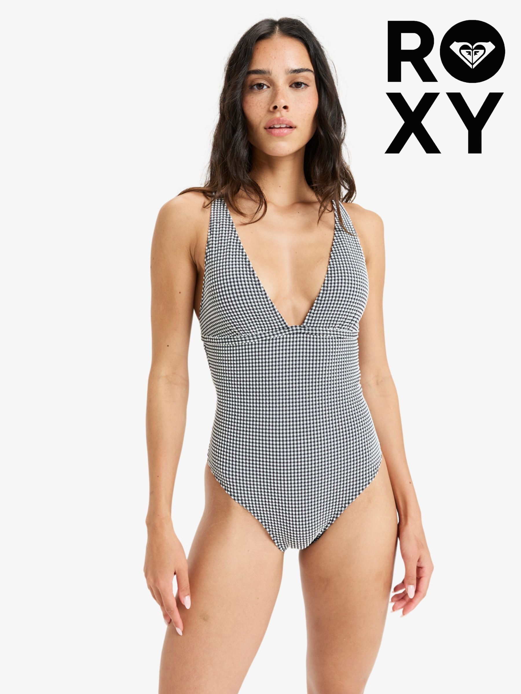 【THE MOZZ】Roxy Linen ST One Piece Roxy featuring Kelia Moniz long sleeve surf swimsuit in