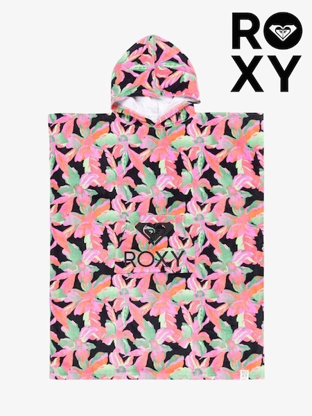 Roxy Pink Tropical Print Logo Hooded Towel (AU5436) | €53