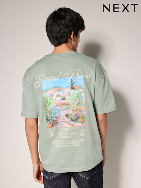 zelena - Scene Graphic Print 100% Cotton T-Shirt (AU5517) | € 21