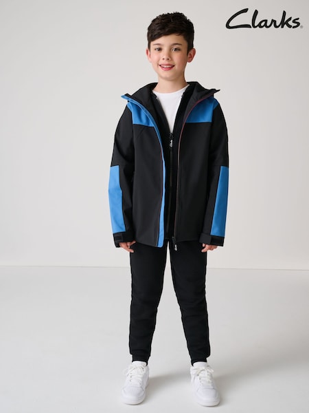 Clarks Multi Boys Shower Resistant Lightweight Colourblock Tech Coat (AU5524) | €69 - €75
